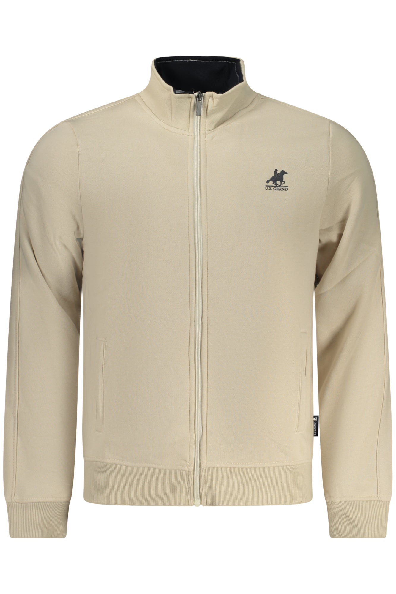 U.S. GRAND FELPA CON ZIP UOMO BEIGE