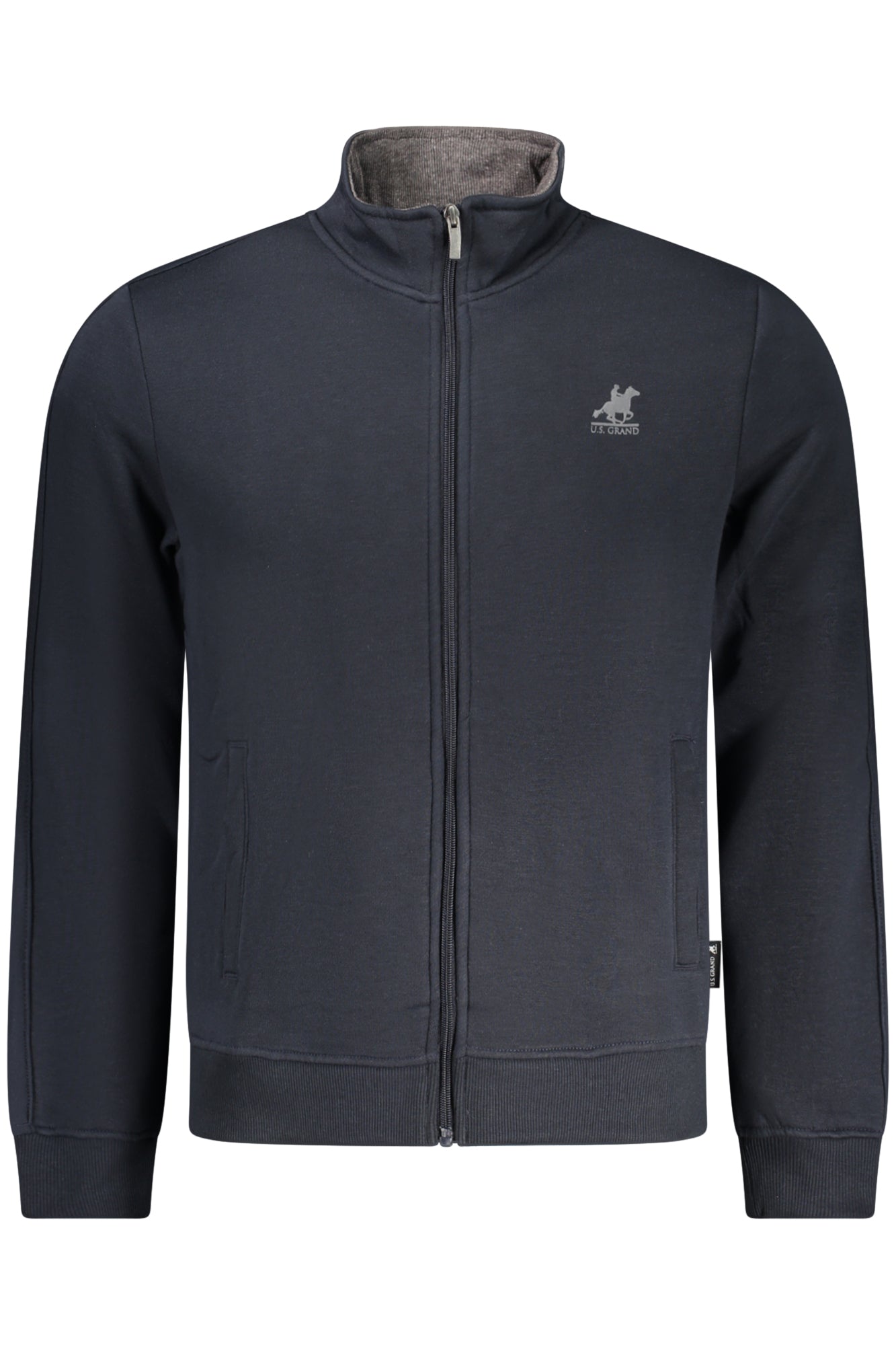 U.S. GRAND FELPA CON ZIP UOMO BLU
