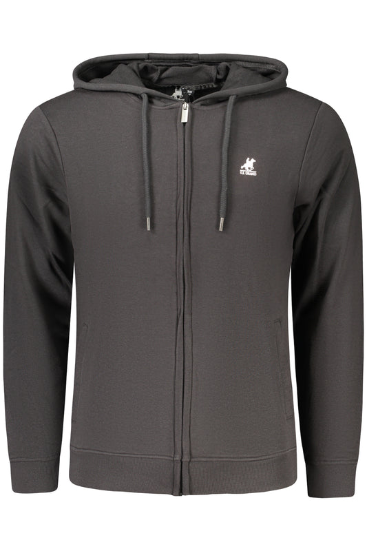 U.S. GRAND FELPA CON ZIP UOMO NERO
