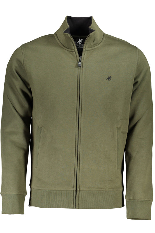 U.S. GRAND FELPA CON ZIP UOMO VERDE