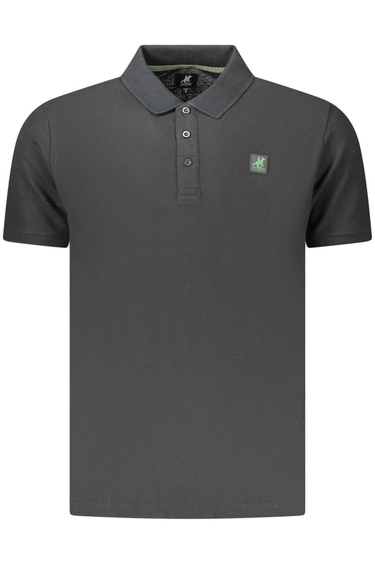 U.S. GRAND POLO MANICHE CORTE UOMO NERO