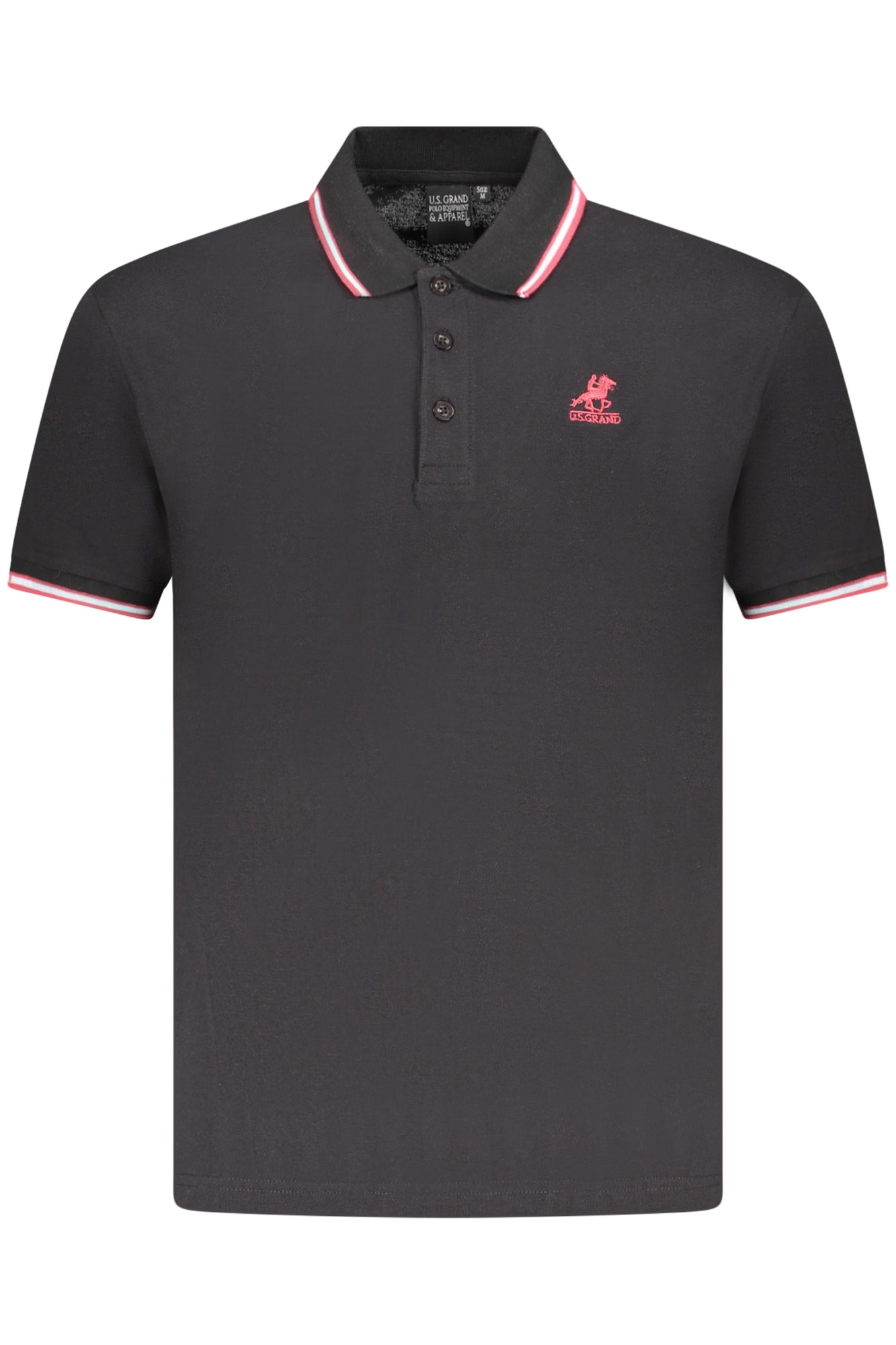 U.S. GRAND POLO MANICHE CORTE UOMO NERO