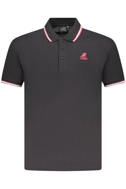 U.S. GRAND POLO MANICHE CORTE UOMO NERO