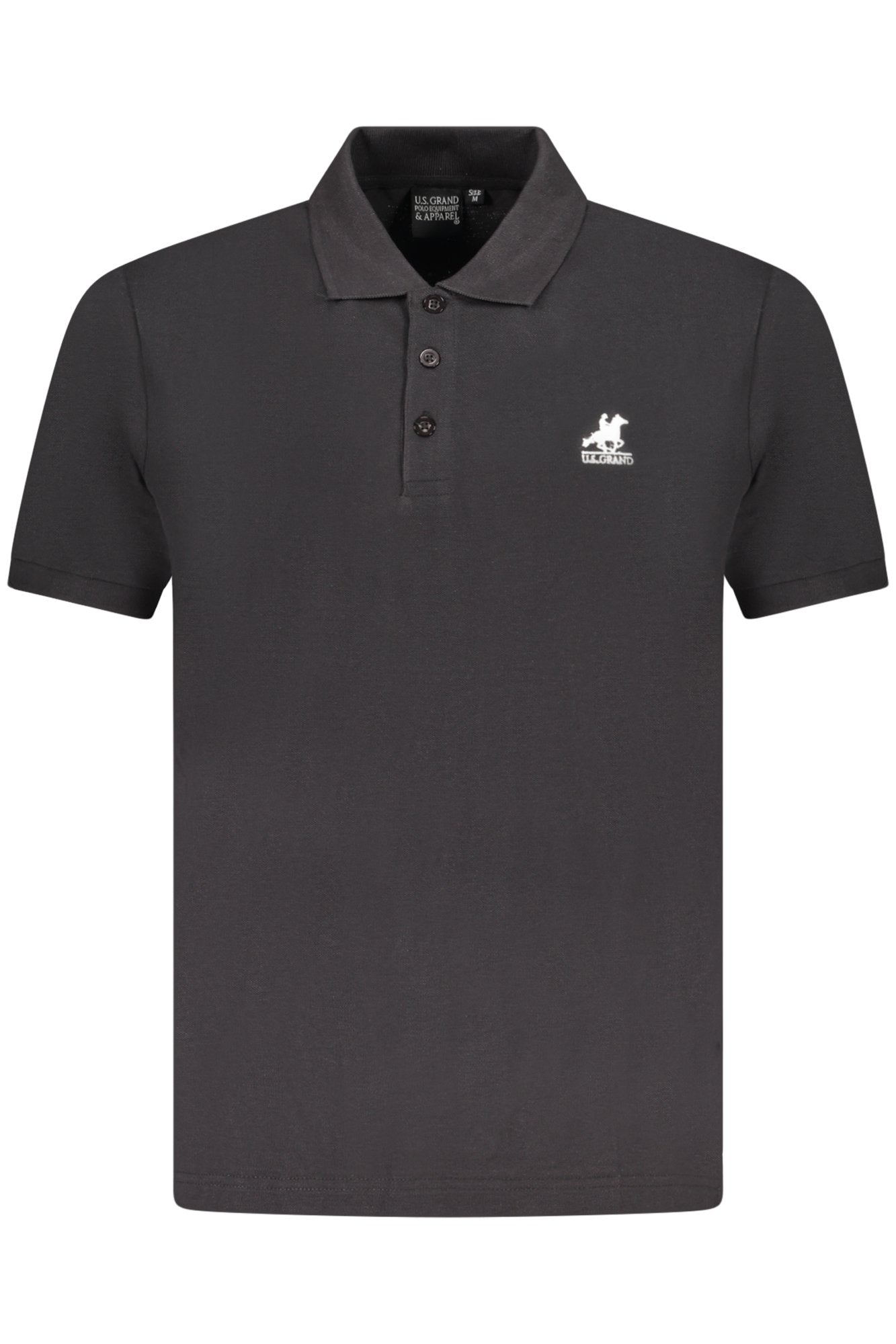 U.S. GRAND POLO MANICHE CORTE UOMO NERO