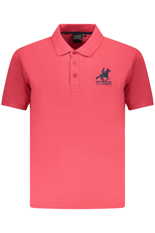 U.S. GRAND POLO MANICHE CORTE UOMO ROSSO