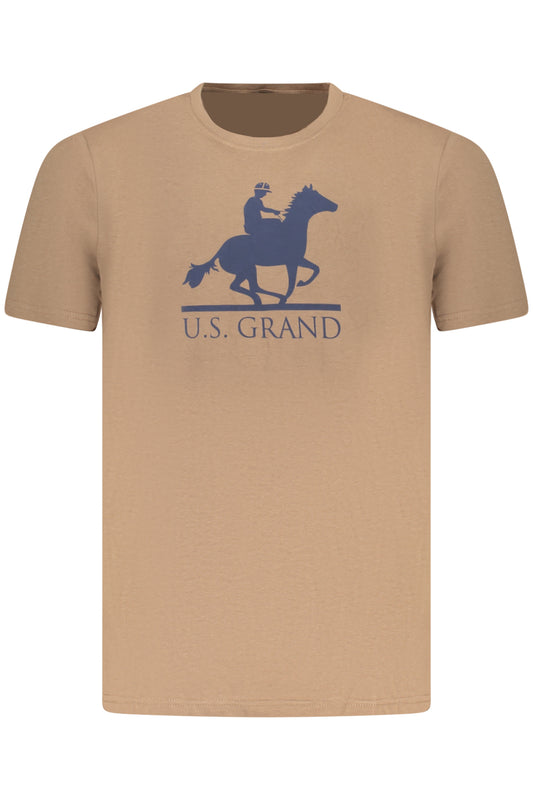 U.S. GRAND T-SHIRT MANICHE CORTE UOMO MARRONE