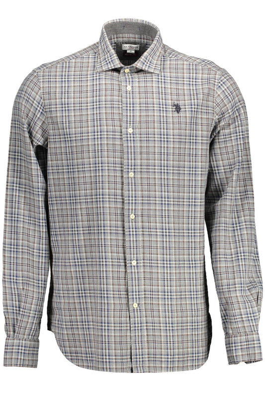 U.S. POLO ASSN. CAMICIA MANICHE LUNGHE UOMO GRIGIO