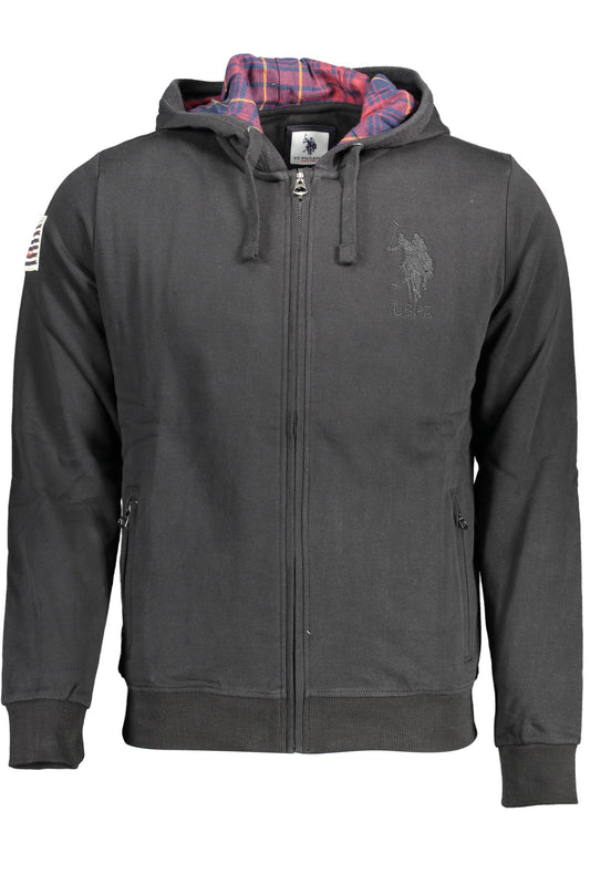 U.S. POLO ASSN. FELPA CON ZIP UOMO NERO