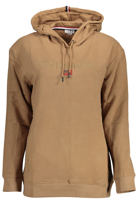U.S. POLO ASSN. FELPA SENZA ZIP DONNA MARRONE